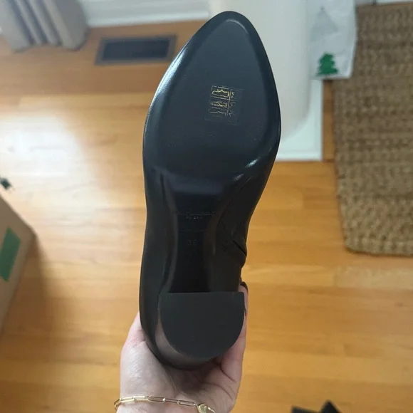 Yves Saint Laurent Joplin 105 Boots Booties Nero Baby Horse Block Heel Black - Picture 9 of 15